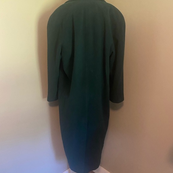 Vintage Julia Klein Dark Green Long Maxi Dress Coat Sz 16 - Picture 6 of 11